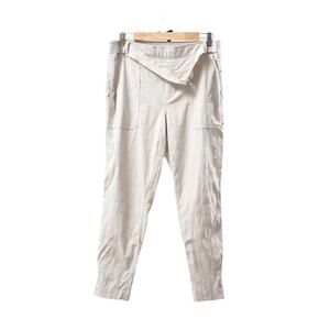 Athleta Trekkie Pants Womens 12 Beige Jogger Pull On Hiking Outdoor Athletic